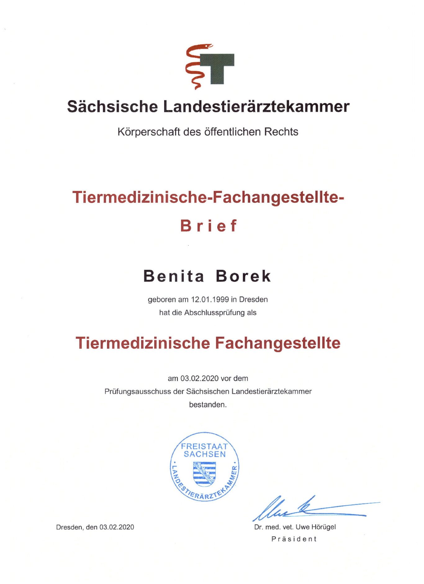 TFA Ausbildungsbrief